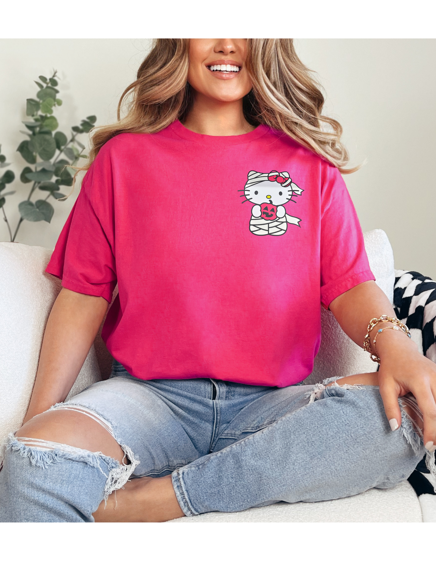 Hello Ktty Mummy Halloween Crewneck