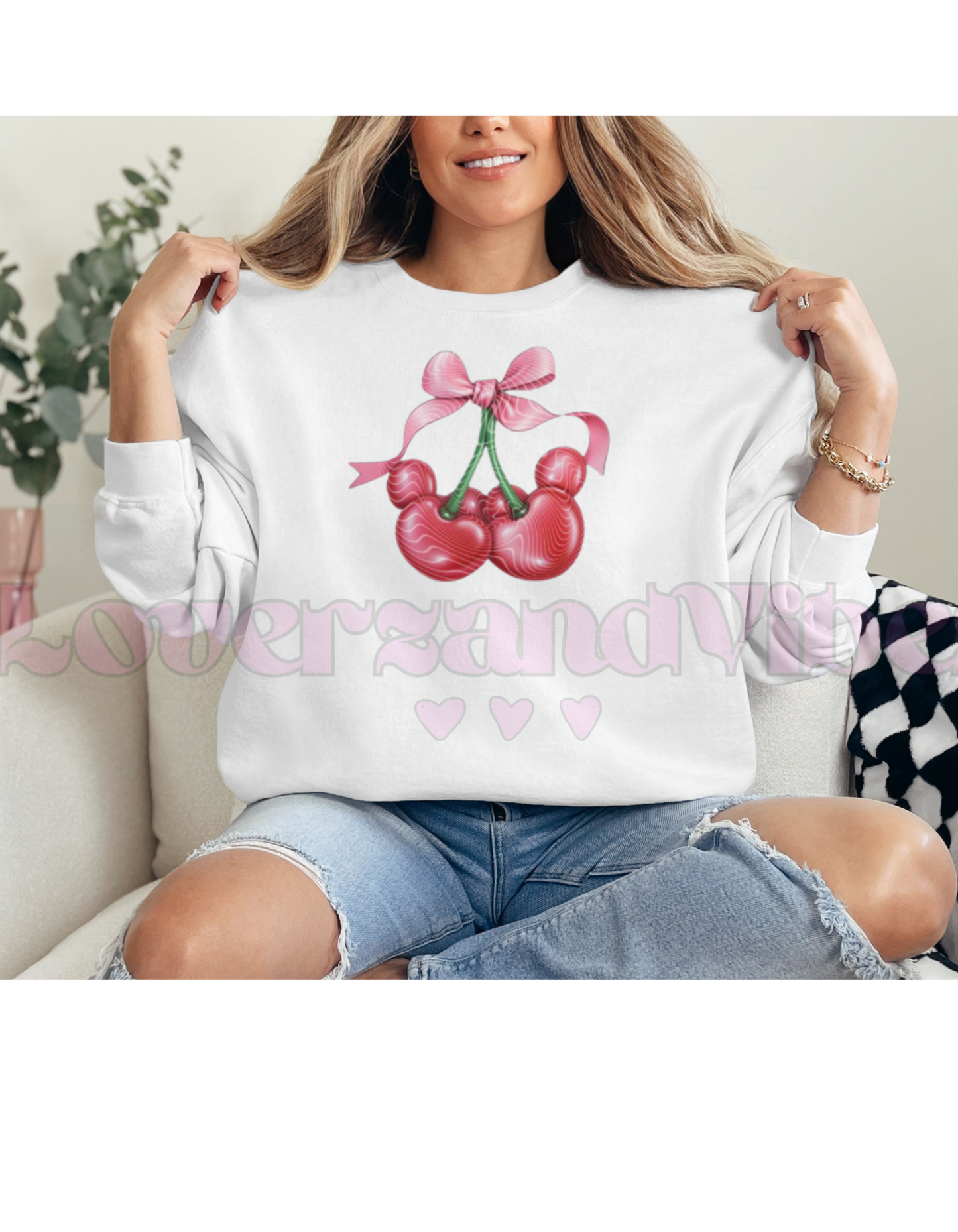 Valentines Day Cherries Hearts