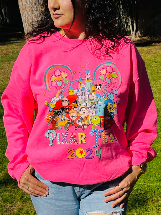 Pixar Fest Pink crewneck