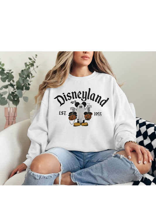 Dsneylnd Mickey White Crewneck