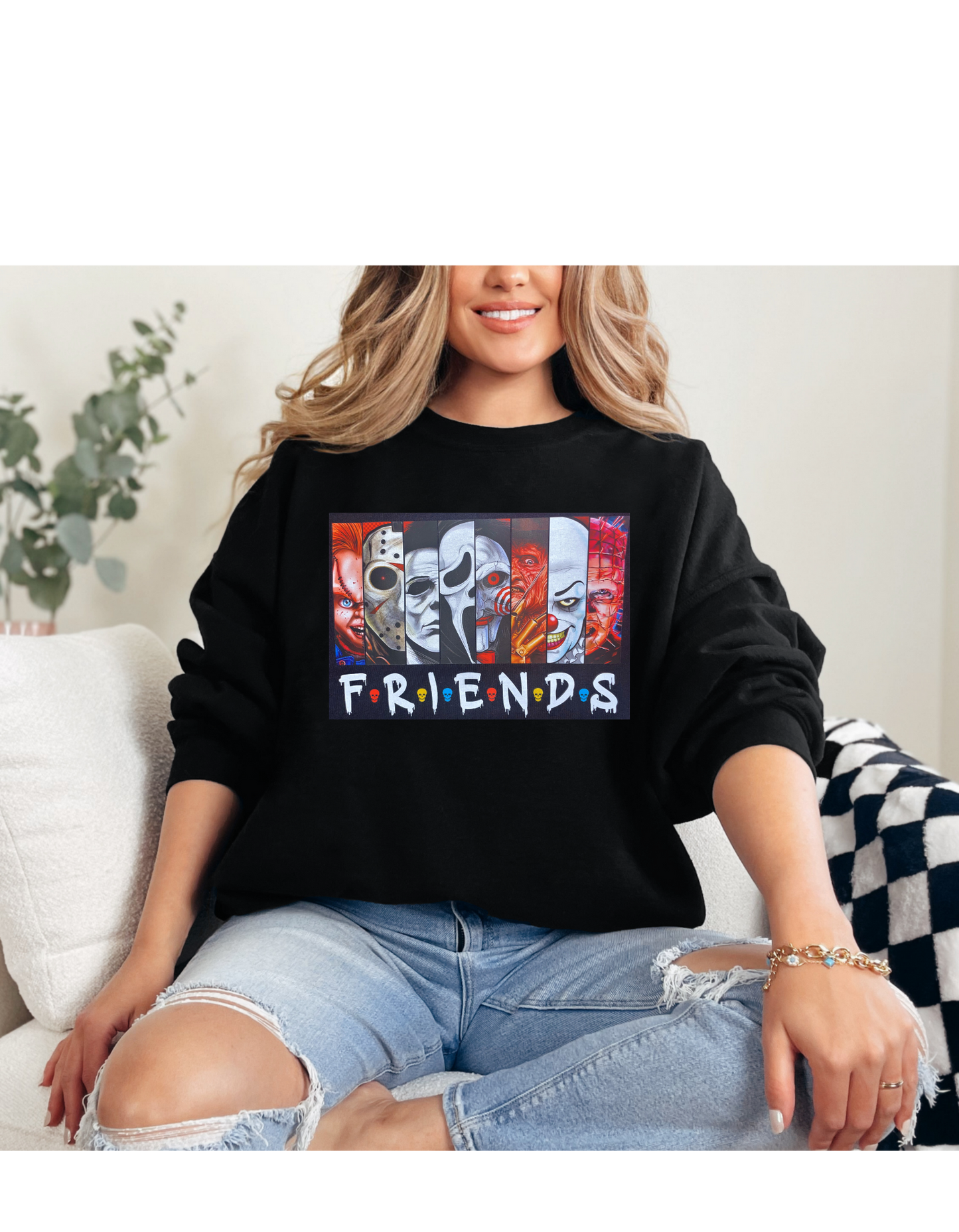 FRIENDS Halloween Black Crewneck