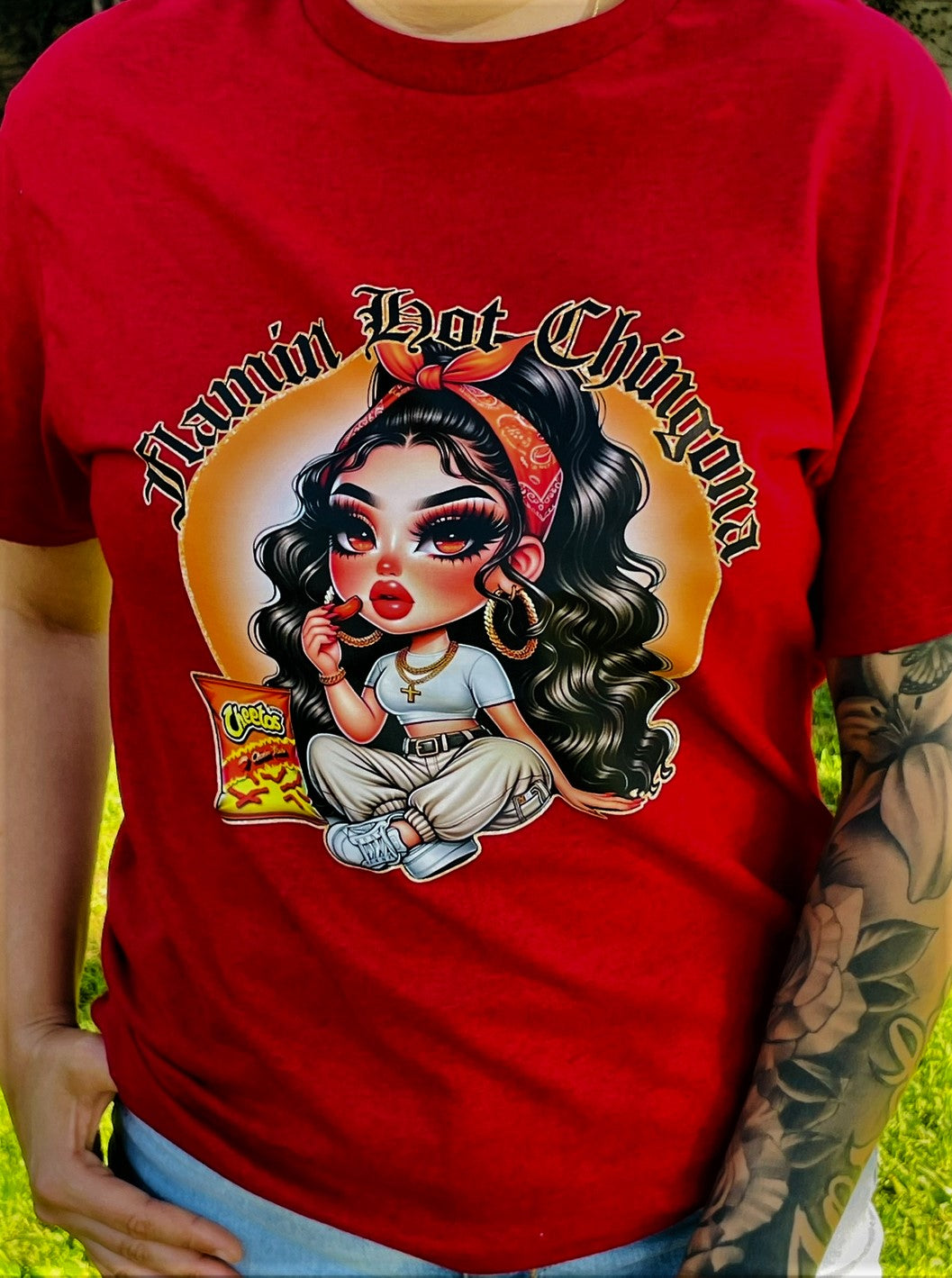 Flamin Hot Chingona Red Tshirt