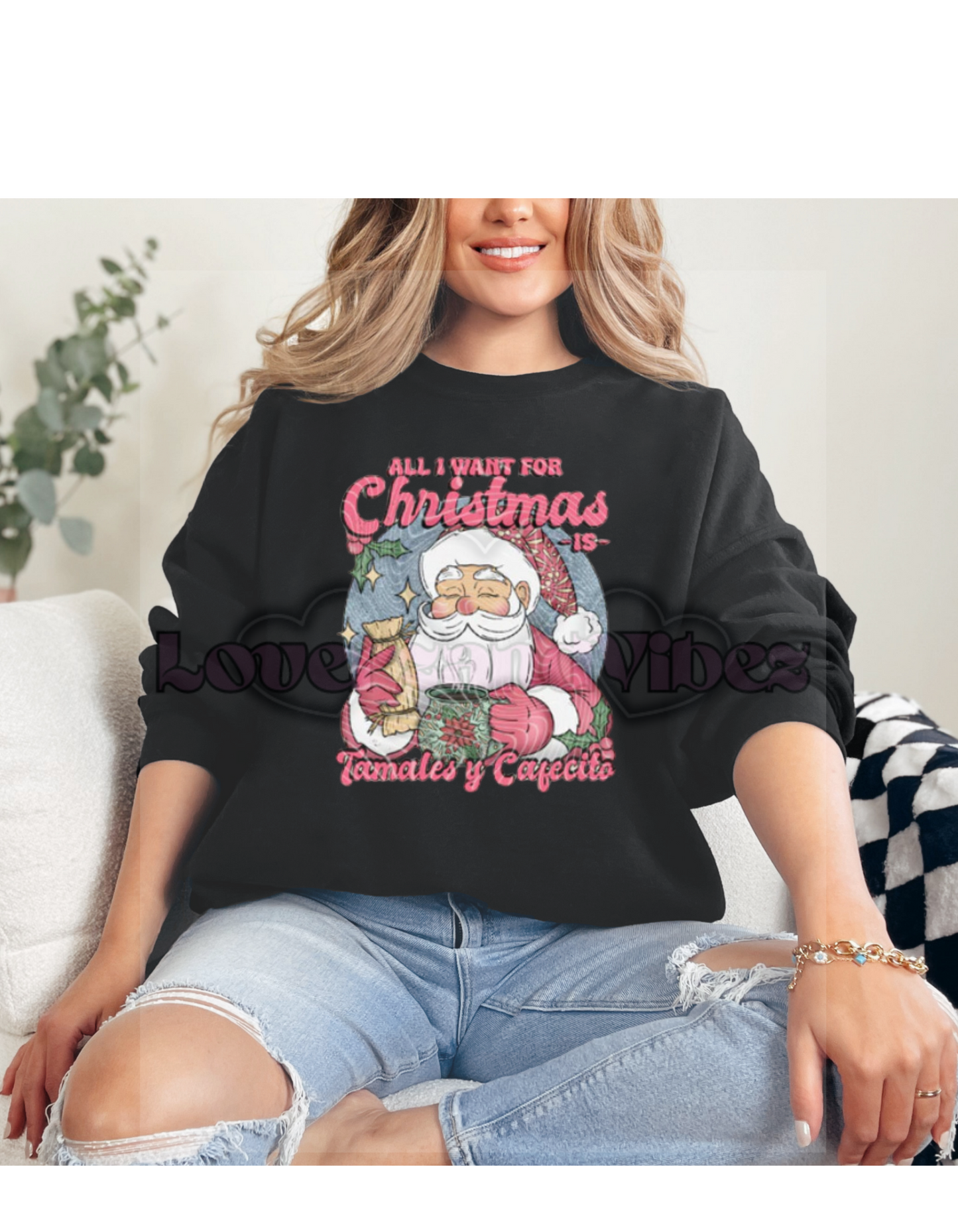 Christmas Tamales y Cafesito Crewneck