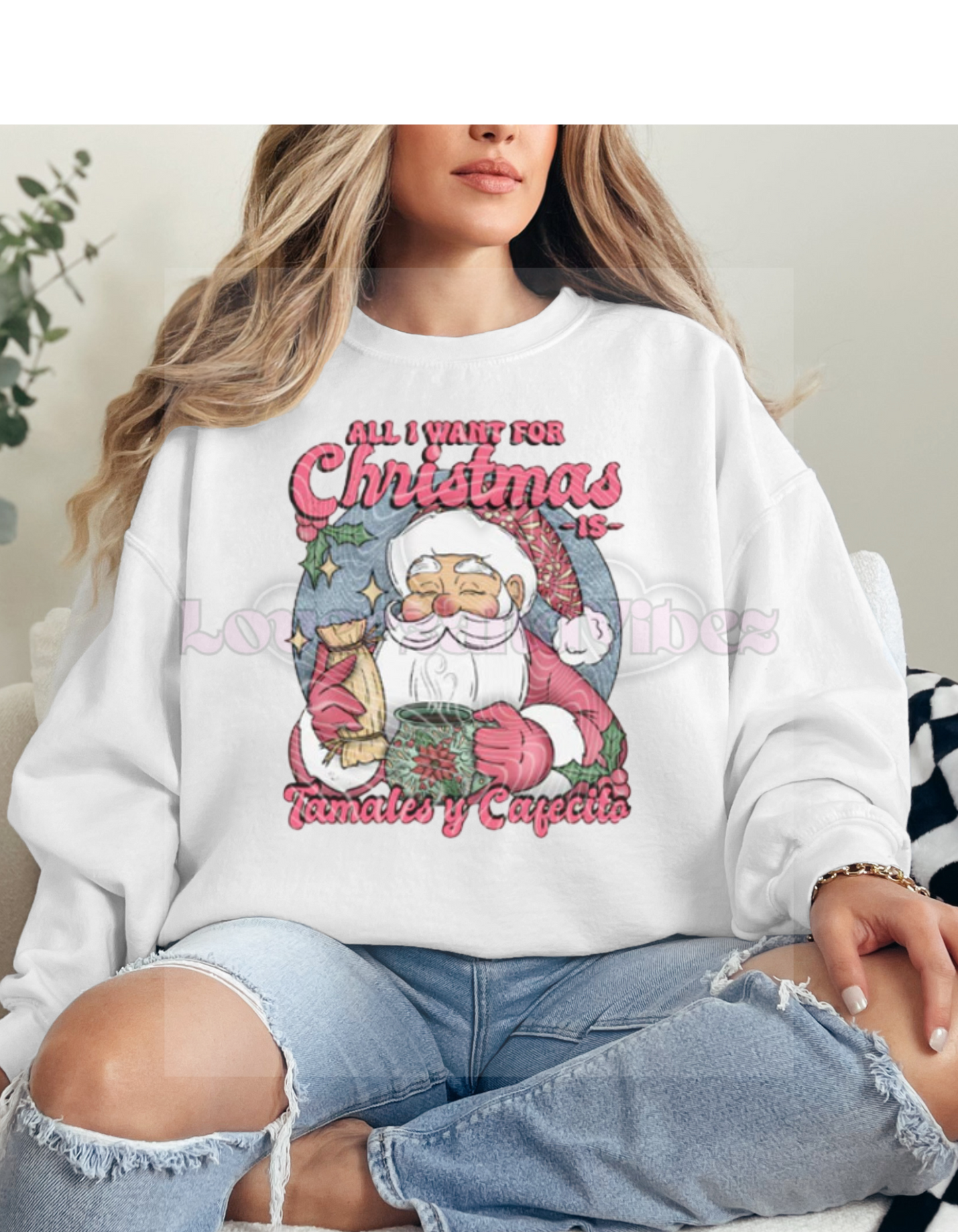 Christmas Tamales y Cafesito Crewneck