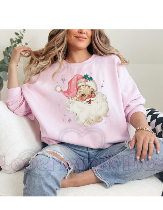 Pink Santa Claus Crewneck